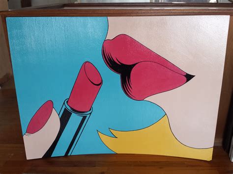 Pop Art Print Styled Painting Aka The Lips Zounds Designs