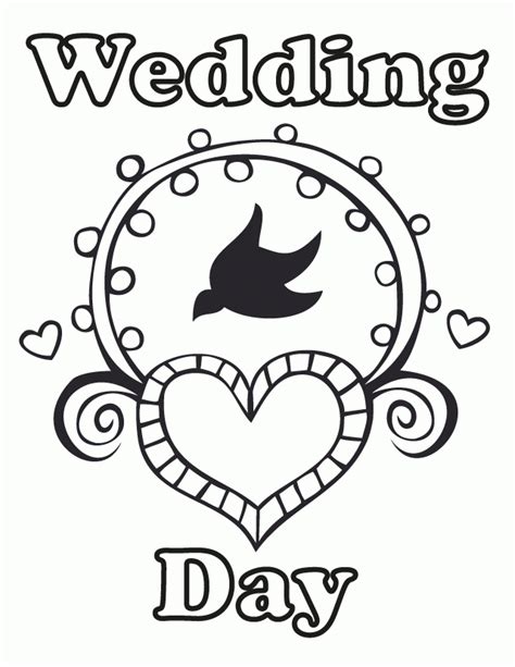 wedding coloring pages coloring home