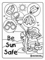 Sun Safety Coloring Pages Summer Colouring Safe Kids Activities Printable Water Preschool Sheet Fire Print Sheets Worksheets Crafts Health School sketch template
