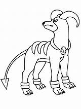 Houndoom sketch template