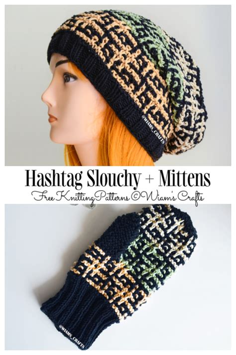 hashtag jacket and slouchy hat free knitting patterns knitting pattern
