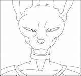 Beerus Lineart Bills sketch template