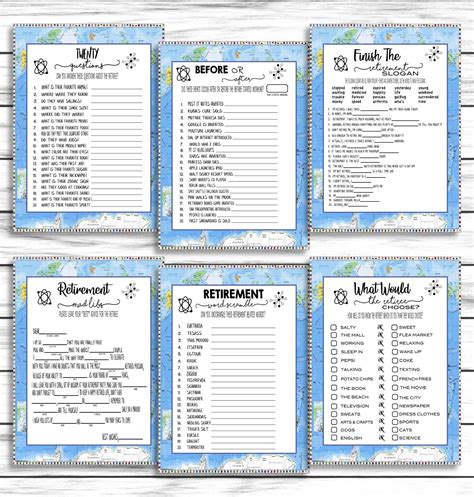 printable retirement party games