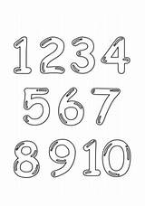 Numeri Colorare Bambini Ritagliare sketch template