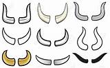 Horns Clipart Bull Horn Vector Cow Bulls Clipground Collection Shutterstock Head sketch template