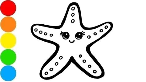 draw  starfish coloring pages  kids viemax kids youtube