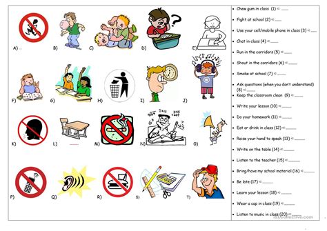 printable classroom rules worksheets  printa vrogueco