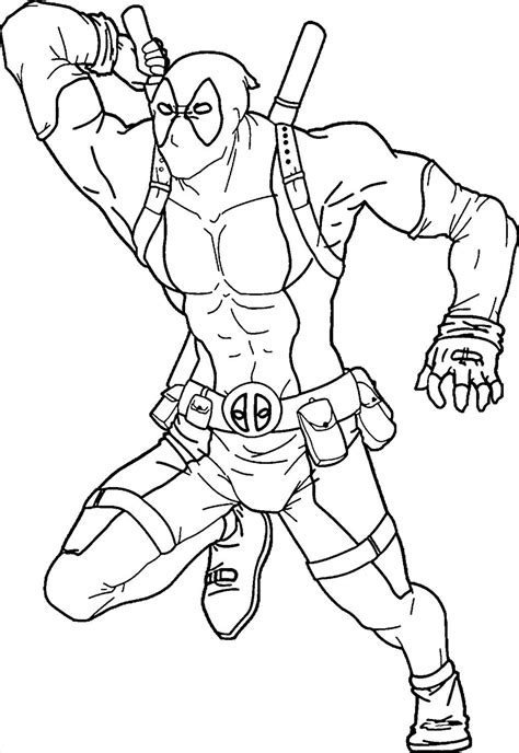 deadpool  sword coloring page  printable coloring pages