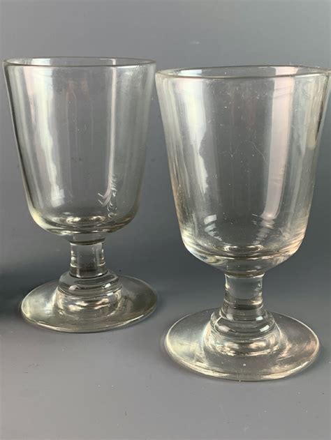 pair of mid victorian rummers wine glasses 751444