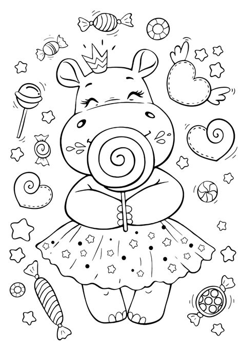 hippo goodness coloring pages