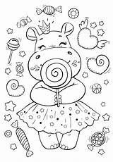 Coloring Cute Pages Kids Hippo Cuties Printables Print Goodness Bojanke Animal Unicorn Bonton Printable Sheets Easy Color Tv Preschool раскраски sketch template