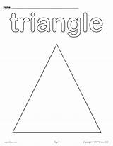 Triangle Coloring Shapes Pages Shape Printable Worksheets Preschool Worksheet Sheets Kids Toddlers Color Preschoolers Activities Cutting Kindergarten Printables Templates Tracing sketch template