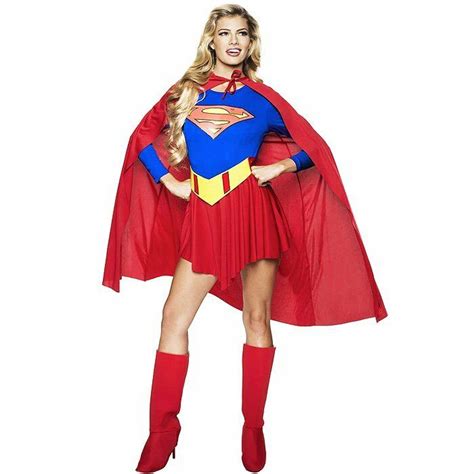 superwoman supergirl super hero halloween adult hen party fancy dress up costume ebay