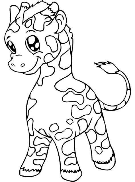 jolie girafe giraffes kids coloring pages