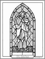 Coloring Glass Stained Pages Isaias Window Church Bible Printables Windows Story Saintanneshelper sketch template