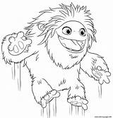 Yeti Abominable Coloring Pages Jumping Printable Everest Color Book Print раскраски категории из все sketch template