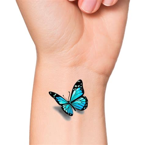3d butterfly temporary tattoo temporary tattoo blue etsy australia