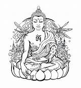 Buddhabe Lotus Bouddha Zeichnen Buddhist Colouring Boedha Budista Skizzen Buddhism Buda Budismo Tatuagem Từ Lưu ã Nilayashokshah sketch template