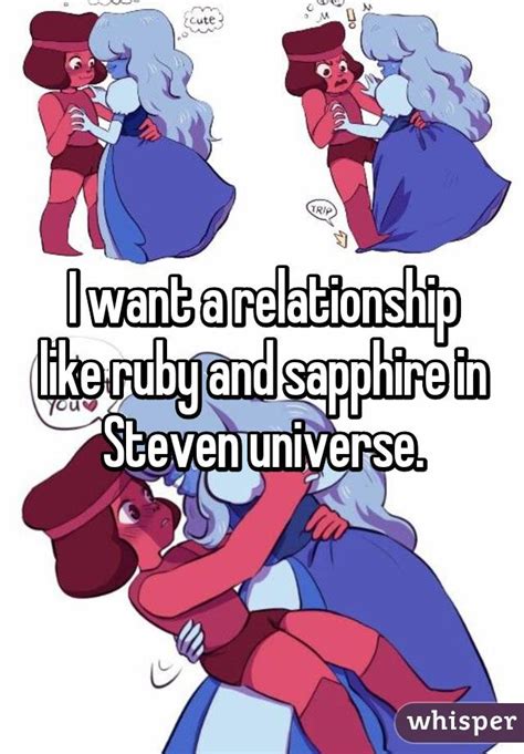 I Want A Relationship Like Ruby And Sapphire In Steven