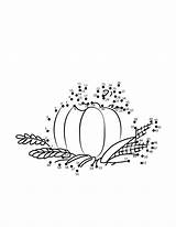 Thanksgiving Dot Pumpkin Pages Dots Printable Connect Coloring Kids Print Hellokids Elegant Turkey sketch template