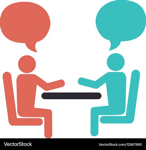 people talking  table icon royalty  vector image