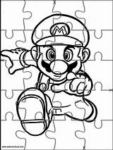 Mario Bros Rompecabezas Kids Jigsaw Ligne Colorare Armar Aiden Colouring Luigi Kart Disegni Recortables Infantiles Bowser Libri Attività Animali Laberintos sketch template