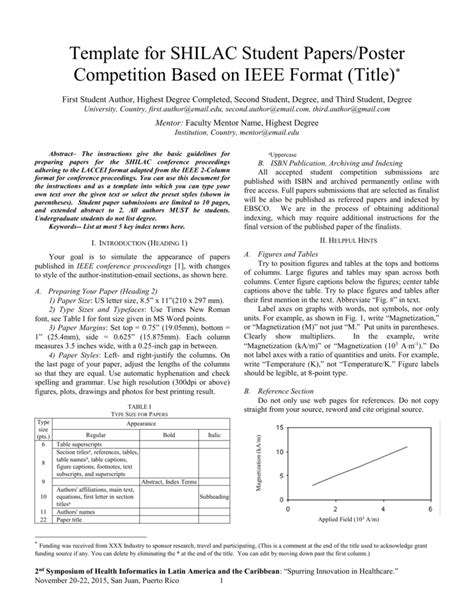 ieee format template word