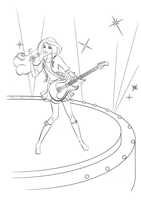 rock star high quality  coloring   category barbie