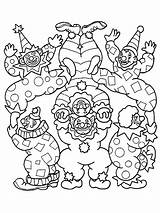 Coloring Pages Clown Kids Clowns Printable Scary Colouring Clipart Book Adult Library Comments sketch template