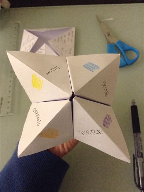 origami fortune teller  steps instructables