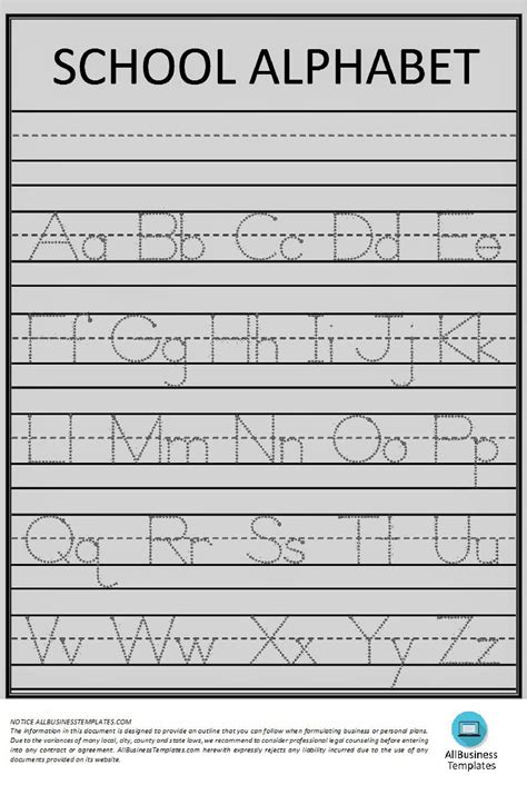 learn   write alphabet preschool templates