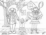 Coloring Pages Movie Jason Voorhees Horror Getcolorings Clown Clowns Adult Color Getdrawings sketch template