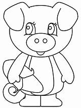 Schwein sketch template