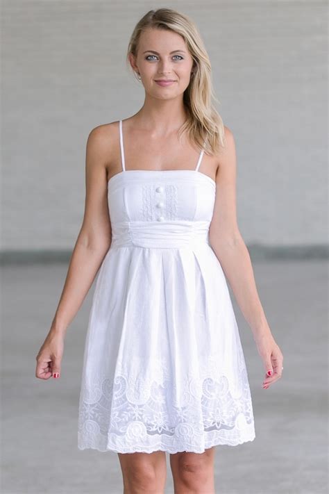 white a line sundress cute white dress summer dress lily boutique