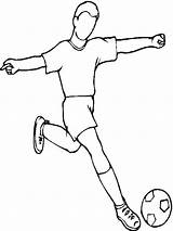Joueur Fudbal Coloriage Bojanke Player Greluche Colorier Nazad Kicking Decu sketch template