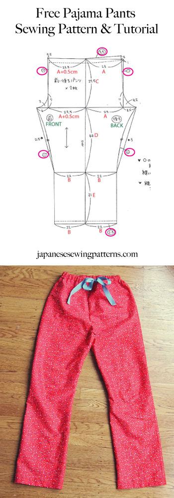 japanese sewing patterns  womens pj pajama pants sewing pattern
