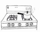 Stove Drawing Gas Drawings Paintingvalley Behance Instructional sketch template