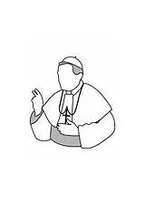 Obispo Disegni Colorare Pope Kleurplaten Paus sketch template