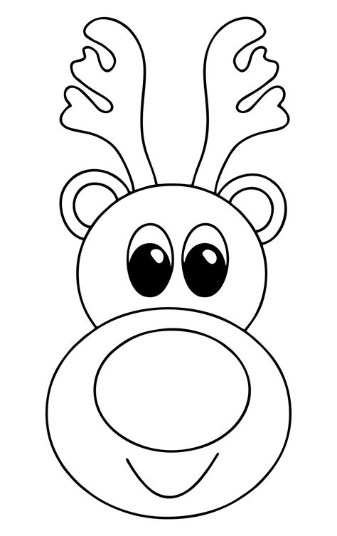 printable reindeer template printable world holiday