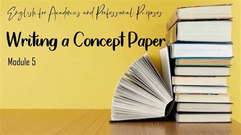 writing concept paper eapp module  youtube
