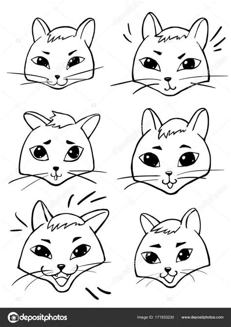 draw  cat face coloring pages patricia sinclairs coloring pages
