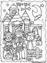 Halloween Coloring Happy Cute Melonheadz Freebie October Doris Lucy Color sketch template