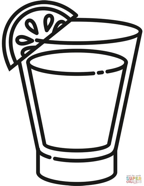 tequila shot coloring page  printable coloring pages