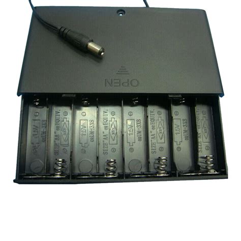 12v Aa Battery Pack Battery Case With Male 12v Plug Sss Corp