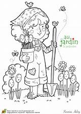 Jardinage Coloriages Jardiniere Jardinier Colorier Printemps Hugolescargot Aubry Activités Escargot sketch template