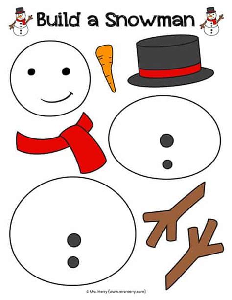 build  snowman printable