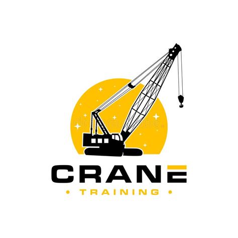 vector crane logo  construction company stock vector illustration  construction heavy