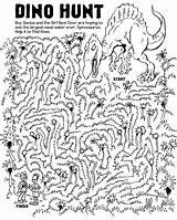 Mazes Dino Dinosaurs Dover Publications Doverpublications Preschool sketch template