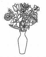 Vase Coloring Flower Bouquet Pages Flowers Printable Colouring Clipart Template Thin Coloring4free Lovely Color Colorluna Clipartbest Para Da Remove Dibujos sketch template