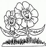 Coloring Spring Pages Book Popular Cartoon Flower Happy sketch template